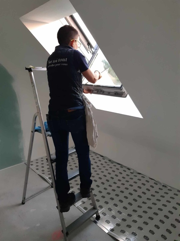 Nettoyage des vitres d'une maison neuve à Marbeuf 27